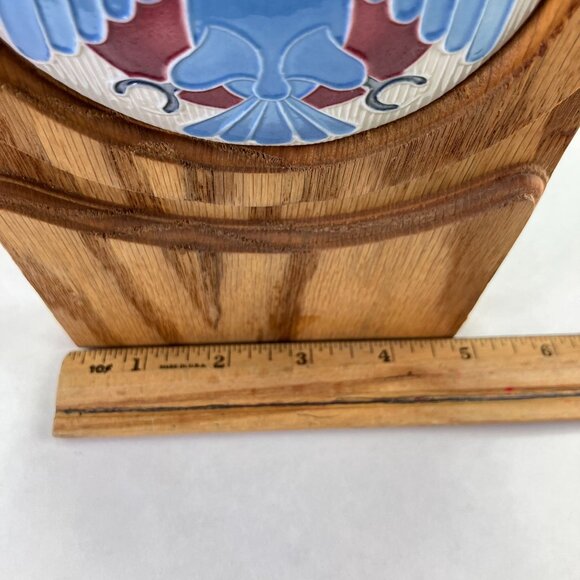 Vintage Southwestern Eagle Wood & Tile Bookends - Picture 11 of 12